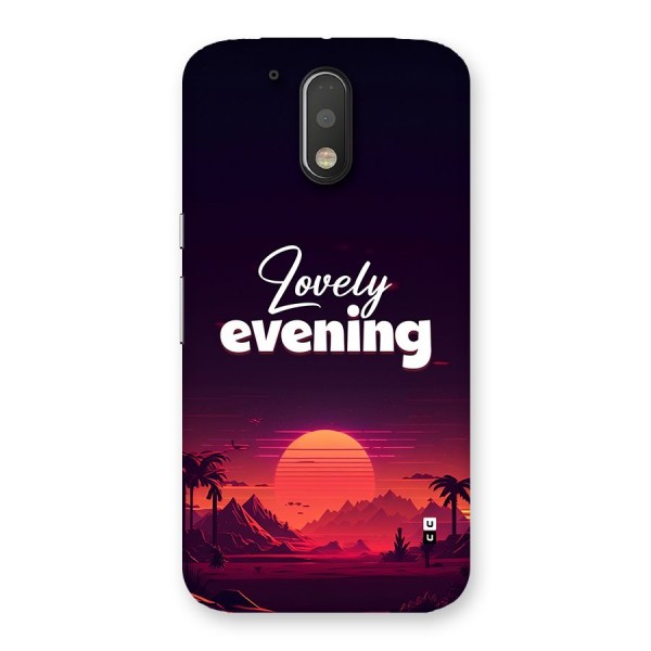 Lovely Evening Back Case for Moto G4 Plus