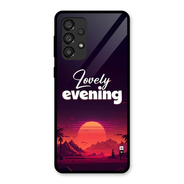 Lovely Evening Glass Back Case for Galaxy A33 5G