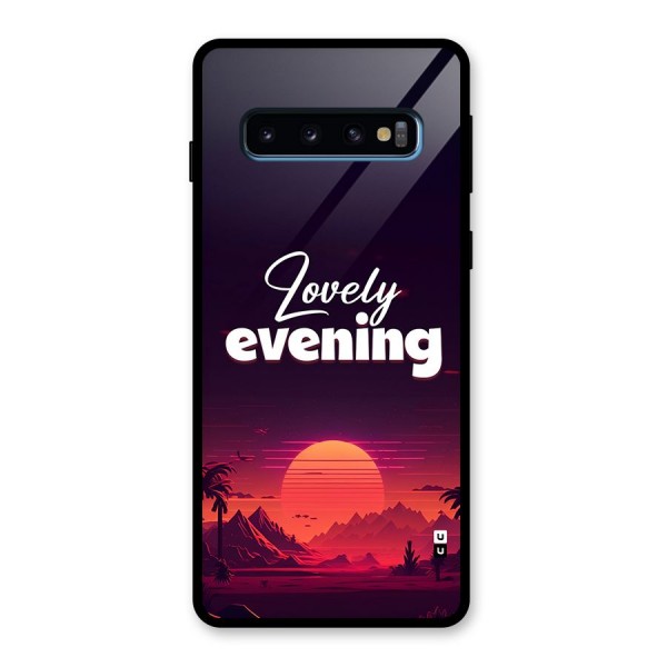 Lovely Evening Glass Back Case for Galaxy S10