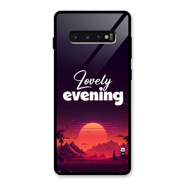 Lovely Evening Glass Back Case for Galaxy S10 Plus