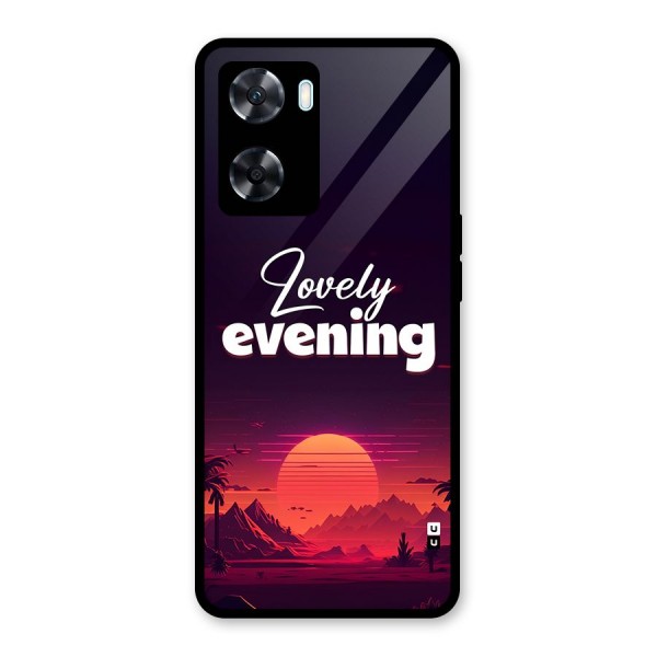 Lovely Evening Glass Back Case for Oppo A77