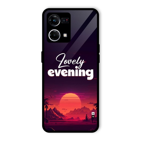 Lovely Evening Glass Back Case for Oppo F21 Pro 4G