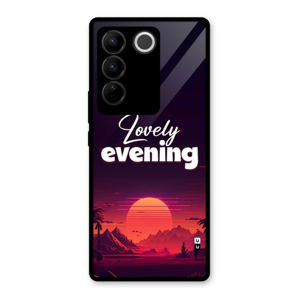 Lovely Evening Glass Back Case for Vivo V27