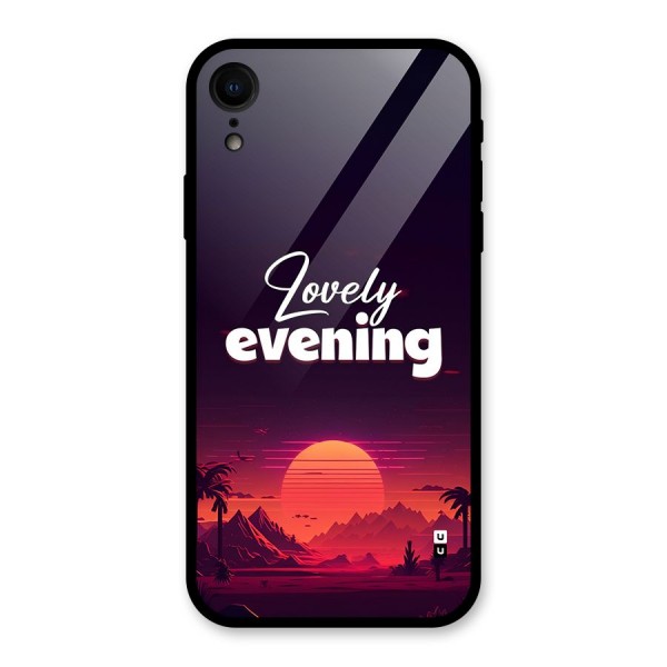 Lovely Evening Glass Back Case for iPhone XR