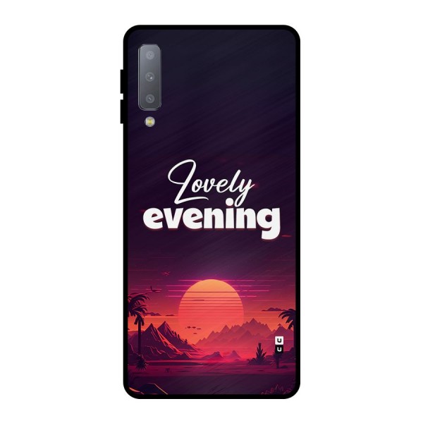 Lovely Evening Metal Back Case for Galaxy A7 (2018)