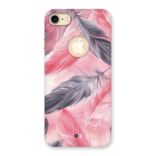 Lovely Feather Back Case for iPhone 7 Logo Cut