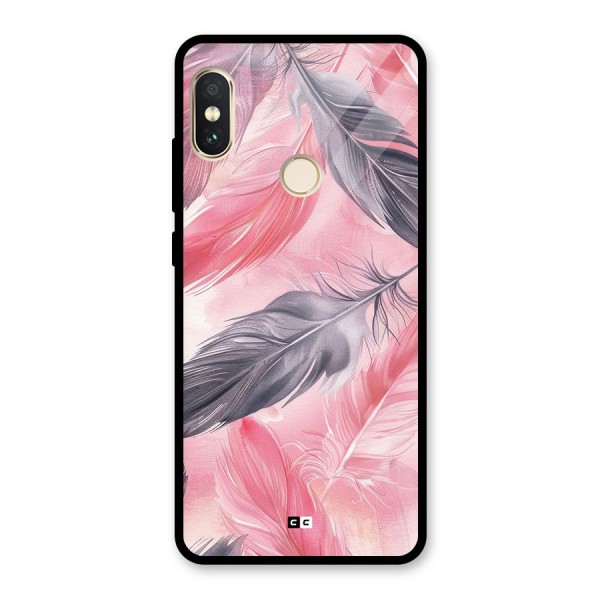 Lovely Feather Glass Back Case for Redmi Note 5 Pro