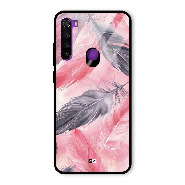 Lovely Feather Glass Back Case for Redmi Note 8
