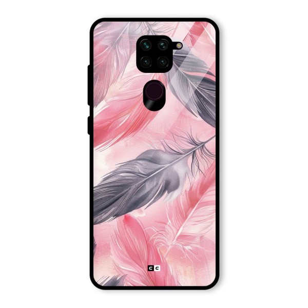 Lovely Feather Glass Back Case for Redmi Note 9