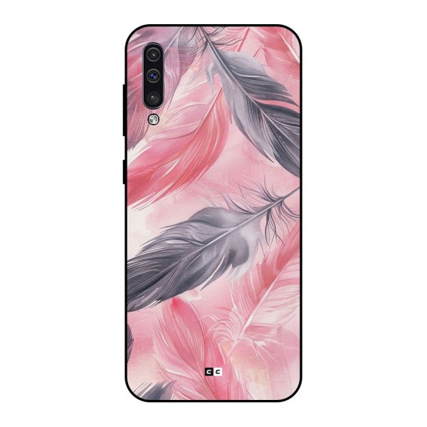 Lovely Feather Metal Back Case for Galaxy A30s