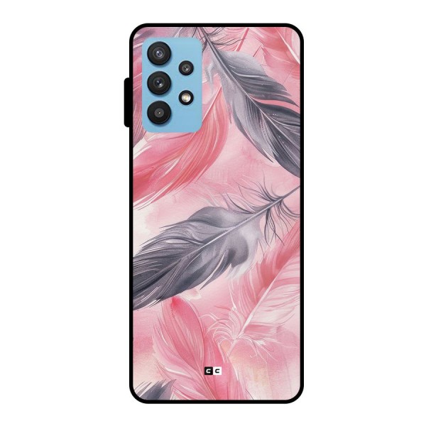 Lovely Feather Metal Back Case for Galaxy M32 5G