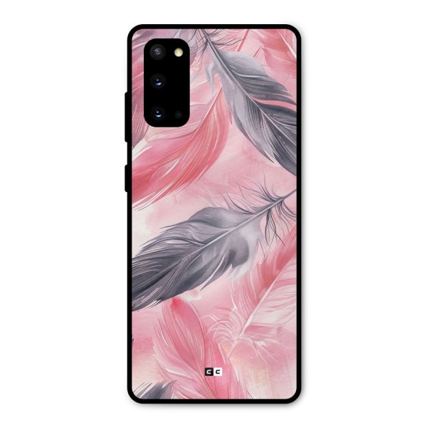 Lovely Feather Metal Back Case for Galaxy S20
