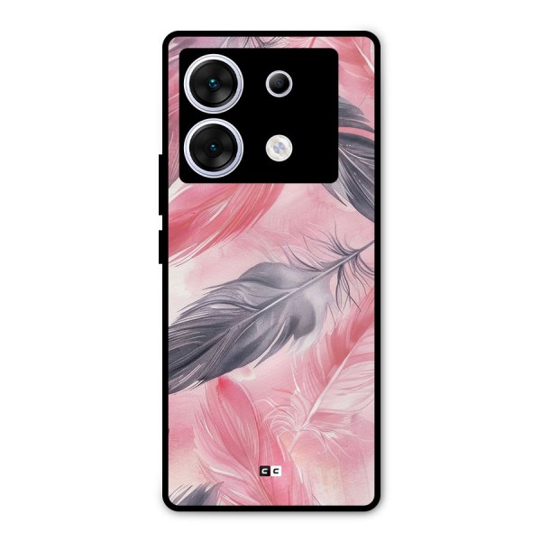 Lovely Feather Metal Back Case for Infinix Zero 30 5G