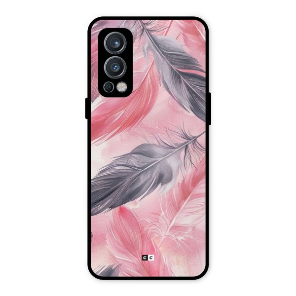 Lovely Feather Metal Back Case for OnePlus Nord 2 5G