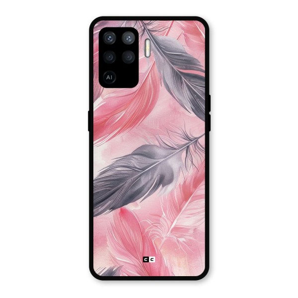 Lovely Feather Metal Back Case for Oppo F19 Pro