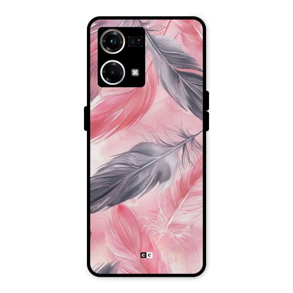Lovely Feather Metal Back Case for Oppo F21 Pro 4G