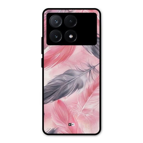 Lovely Feather Metal Back Case for Poco X6 Pro
