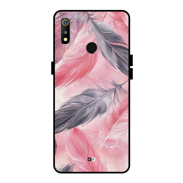 Lovely Feather Metal Back Case for Realme 3