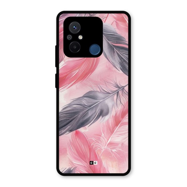 Lovely Feather Metal Back Case for Redmi 12C