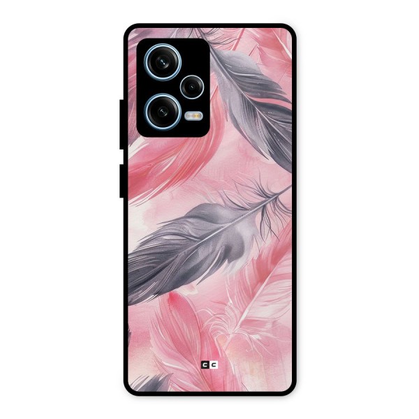 Lovely Feather Metal Back Case for Redmi Note 12 Pro