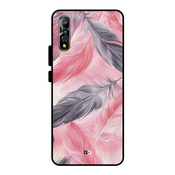 Lovely Feather Metal Back Case for Vivo S1