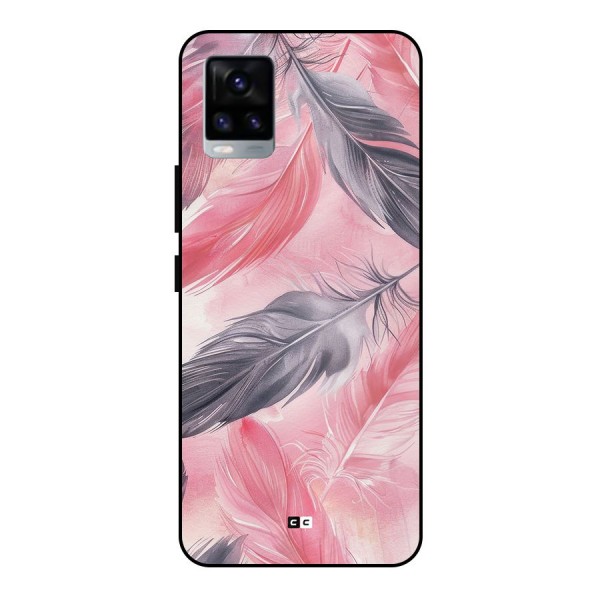 Lovely Feather Metal Back Case for Vivo V20
