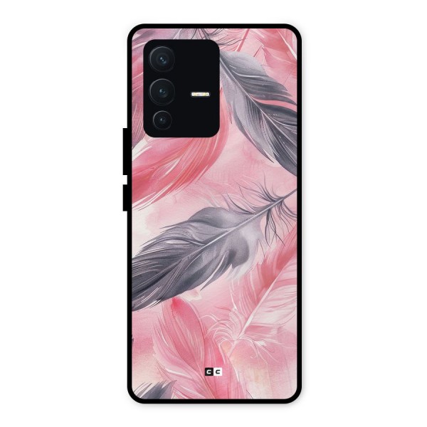 Lovely Feather Metal Back Case for Vivo V23 5G