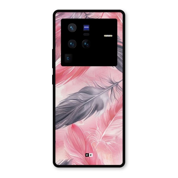 Lovely Feather Metal Back Case for Vivo X80 Pro