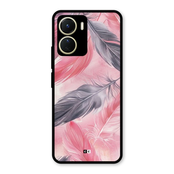 Lovely Feather Metal Back Case for Vivo Y16