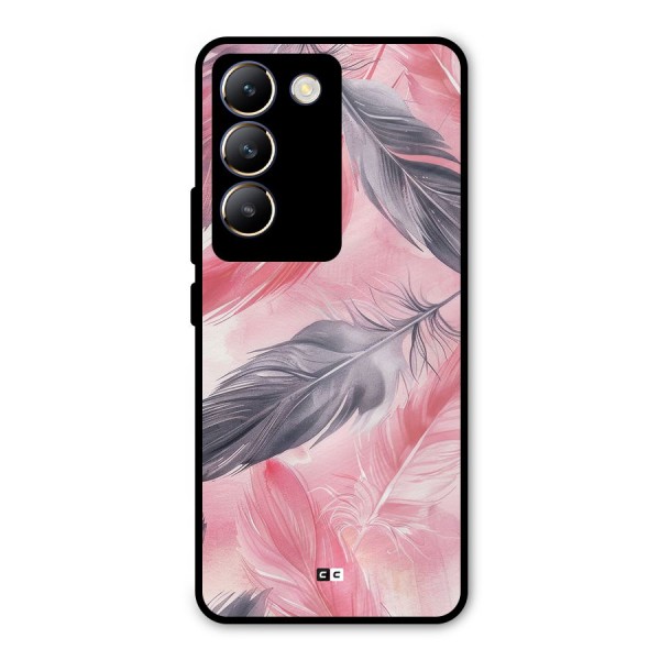 Lovely Feather Metal Back Case for Vivo Y200e