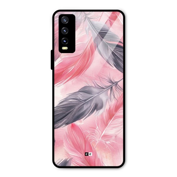 Lovely Feather Metal Back Case for Vivo Y20i