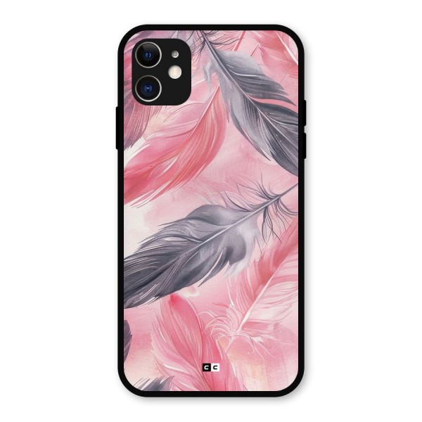 Lovely Feather Metal Back Case for iPhone 11
