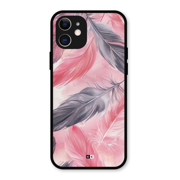 Lovely Feather Metal Back Case for iPhone 12
