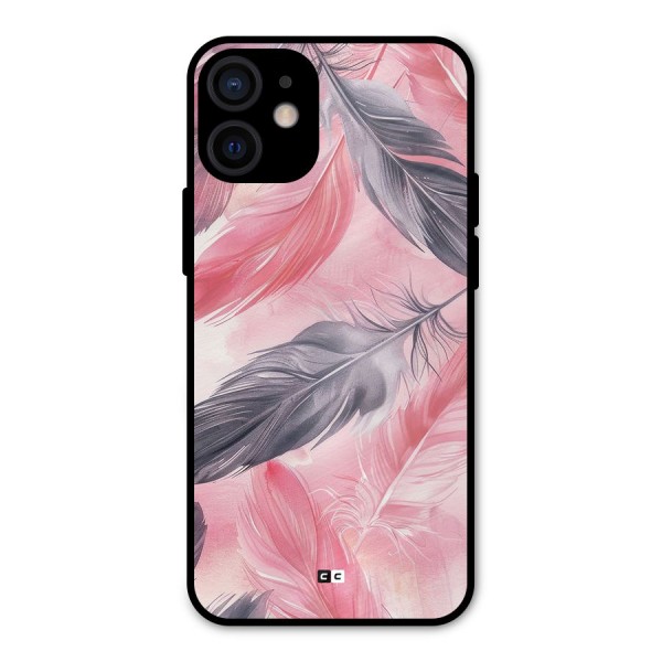 Lovely Feather Metal Back Case for iPhone 12 Mini