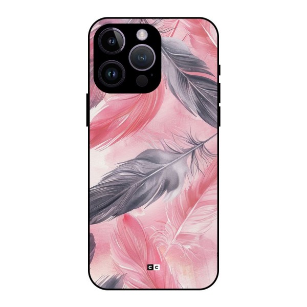 Lovely Feather Metal Back Case for iPhone 14 Pro Max