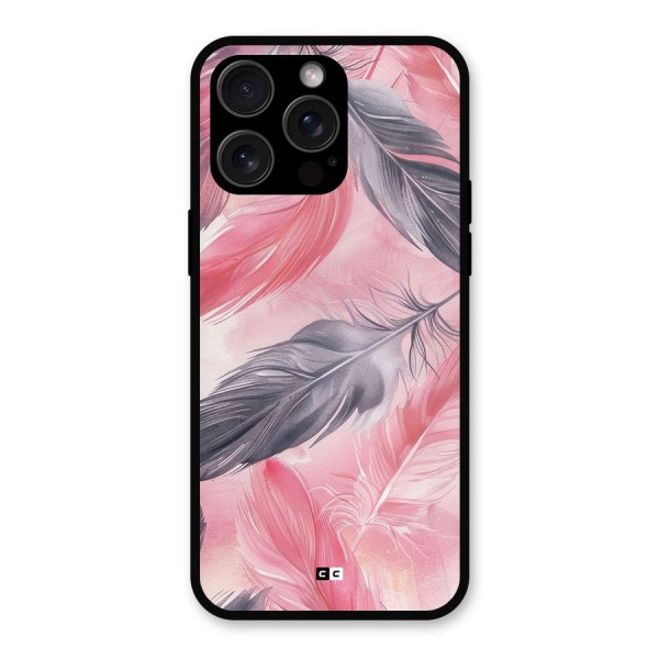 Lovely Feather Metal Back Case for iPhone 15 Pro Max