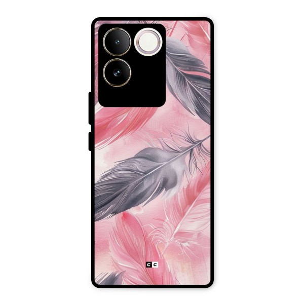 Lovely Feather Metal Back Case for iQOO Z7 Pro