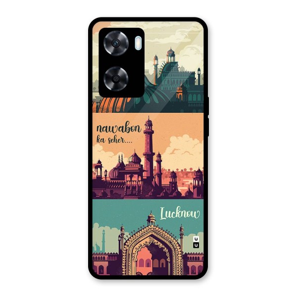 Lucknow City Glass Back Case for Oppo A77