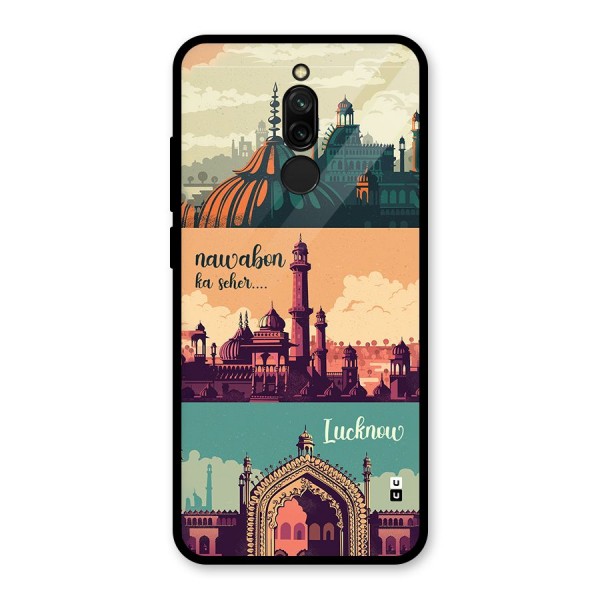 Lucknow City Glass Back Case for Redmi 8