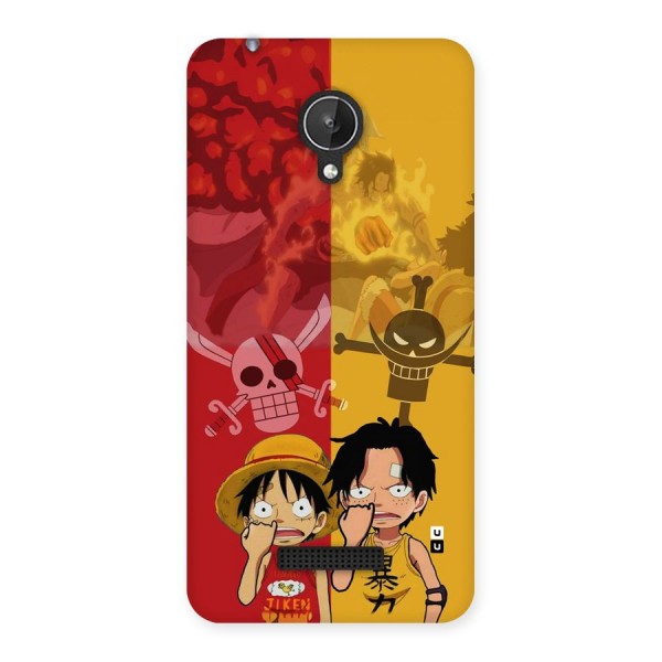 Luffy And Ace Back Case for Canvas Spark Q380