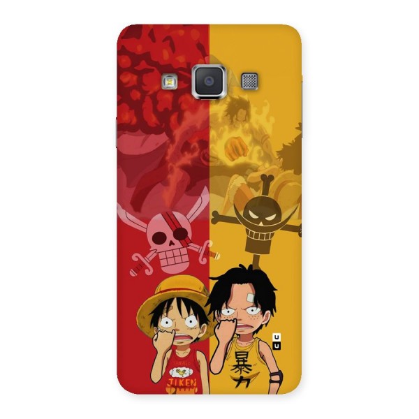 Luffy And Ace Back Case for Galaxy A3