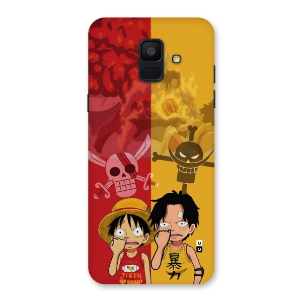 Luffy And Ace Back Case for Galaxy A6 (2018)