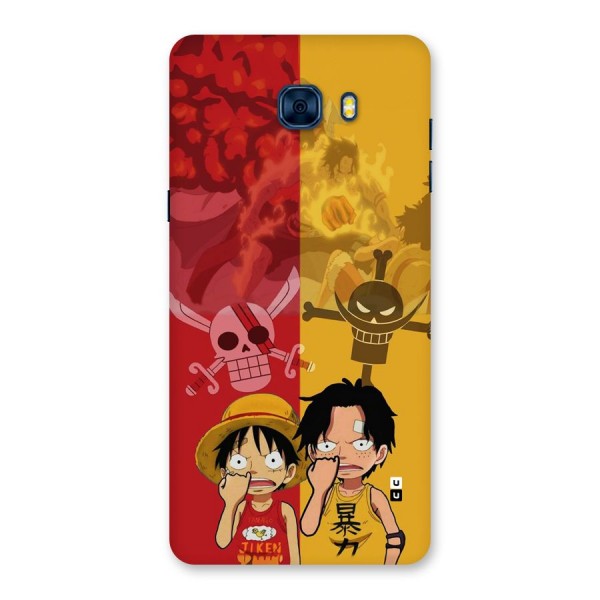Luffy And Ace Back Case for Galaxy C7 Pro