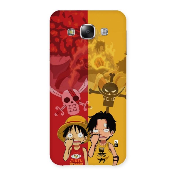 Luffy And Ace Back Case for Galaxy E5