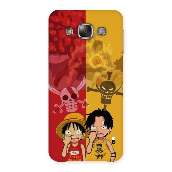 Luffy And Ace Back Case for Galaxy E7