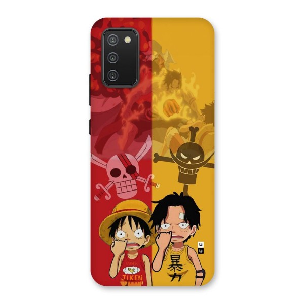 Luffy And Ace Back Case for Galaxy F02s