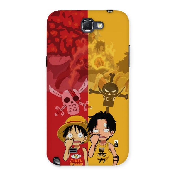 Luffy And Ace Back Case for Galaxy Note 2