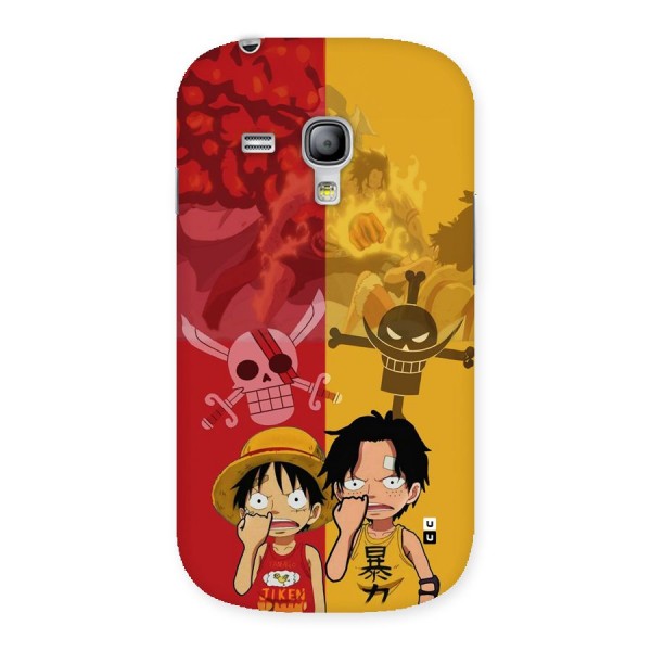 Luffy And Ace Back Case for Galaxy S3 Mini