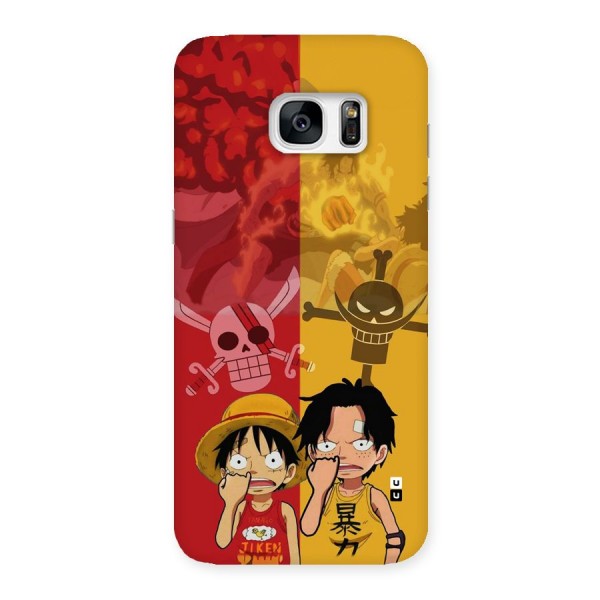 Luffy And Ace Back Case for Galaxy S7 Edge