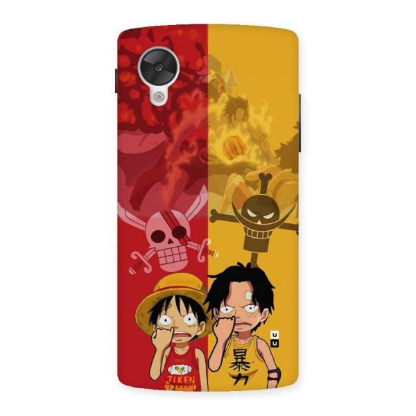 Luffy And Ace Back Case for Google Nexus 5
